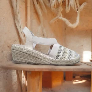 Calzaro Alpargatas | Alpargata Cuña Media Yute 851 Beige Multi