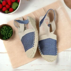 Calzaro Alpargatas | Alpargata Cuña Media Yute 750 Azul