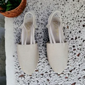 Calzaro Alpargatas | Alpargatas de Esparto Tela Piqué 835 Piedra Beige.