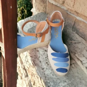 Calzaro Alpargatas | Alpargatas de Esparto Tela Piqué 77580 Azules.