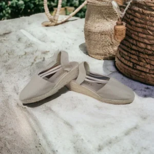 Calzaro Alpargatas | Alpargatas de Esparto Tela Piqué 835 Piedra Beige.