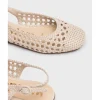 Calzaro Bailarinas | Bailarina Trenzado Bow 1002 Beige Natural