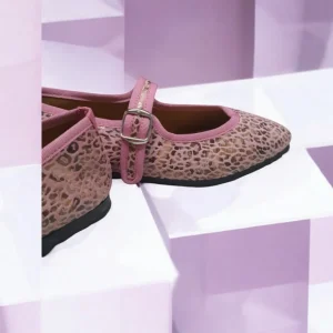 Calzaro Bailarinas | Casual | Bailarinas Venecianas Trabilla de Mujer Berta en Piel Rosa Leopardo