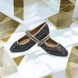 Calzaro Casual | Bailarinas | Bailarinas Venecianas Trabilla de Mujer Berta en Piel Negro Leopardo