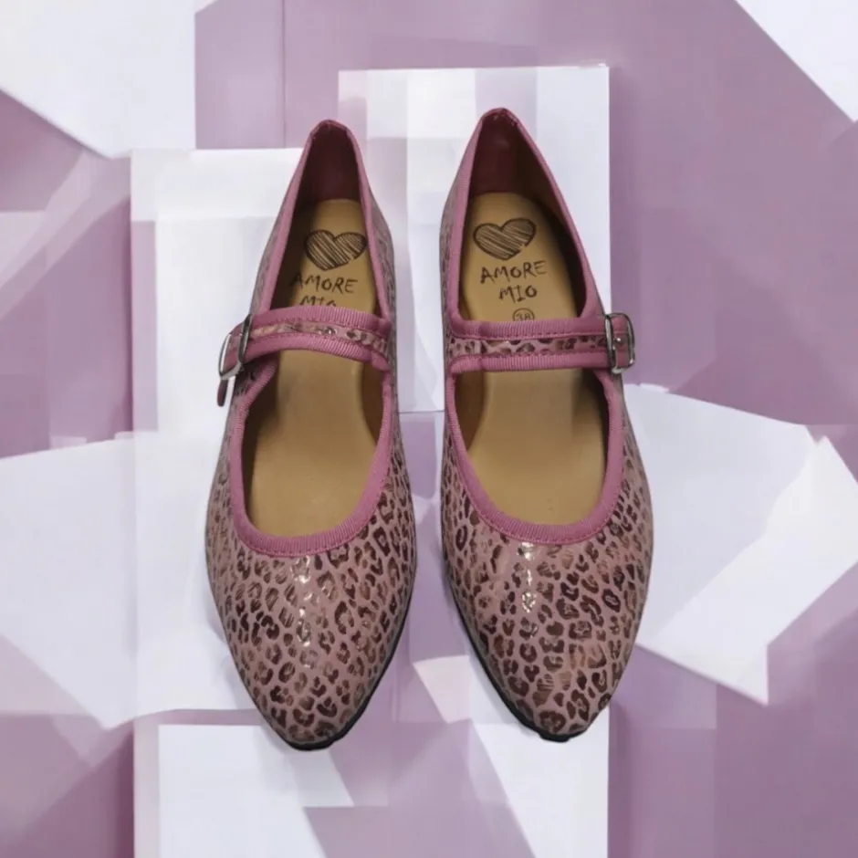 bailarinas_venecianas_tra_6.webp Calzaro Bailarinas | Casual | Bailarinas Venecianas Trabilla de Mujer Berta en Piel Rosa Leopardo