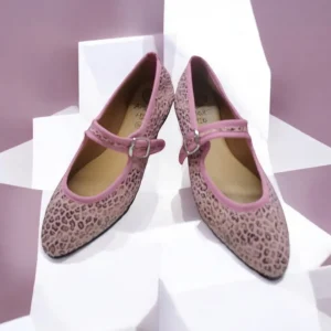 Calzaro Bailarinas | Casual | Bailarinas Venecianas Trabilla de Mujer Berta en Piel Rosa Leopardo