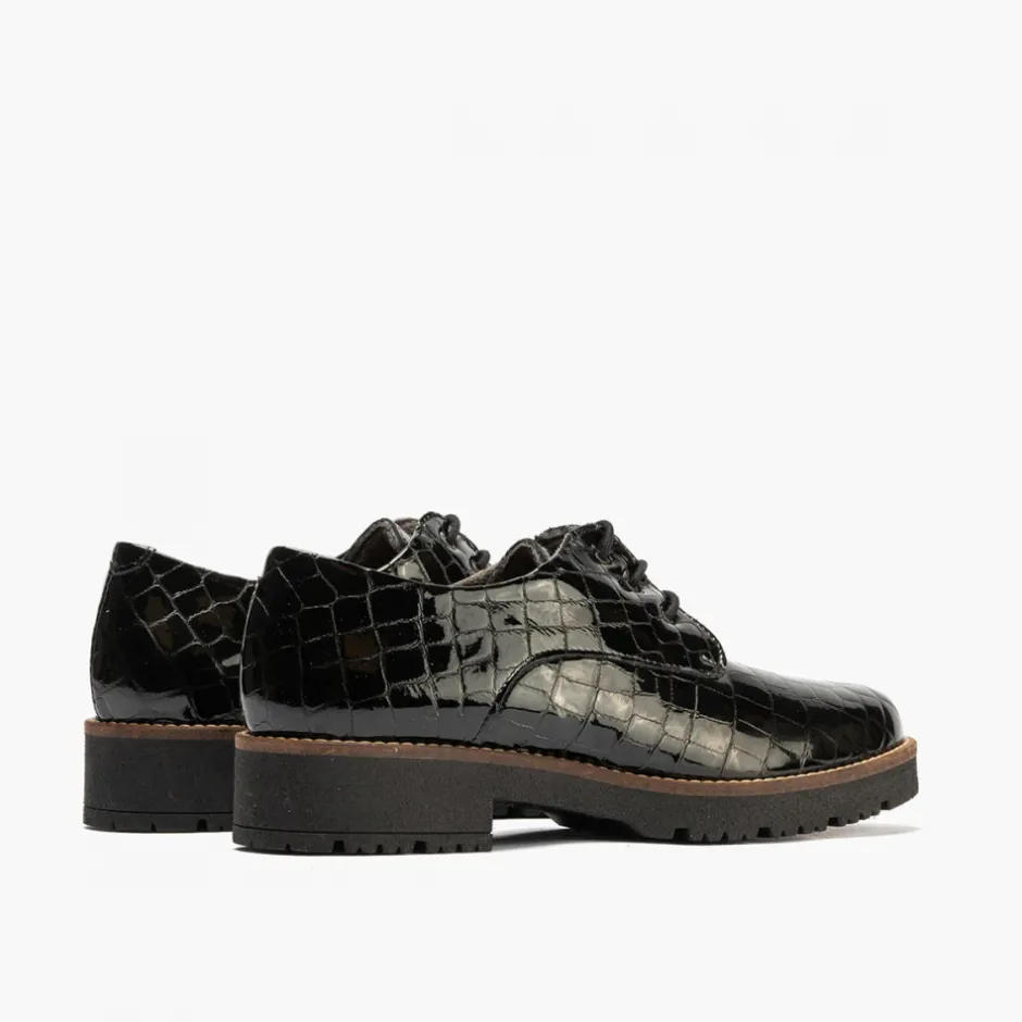 blucher__en_coco_para_muj_4.webp Calzaro Zapatos Con Cordones | Confort | Blucher 10081 en Coco para Mujer, Color Negro.