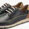 Calzaro Zapatos Con Cordones | Blucher Bordón Hombre 4051 Slip en Piel con Cordones Azul Marino