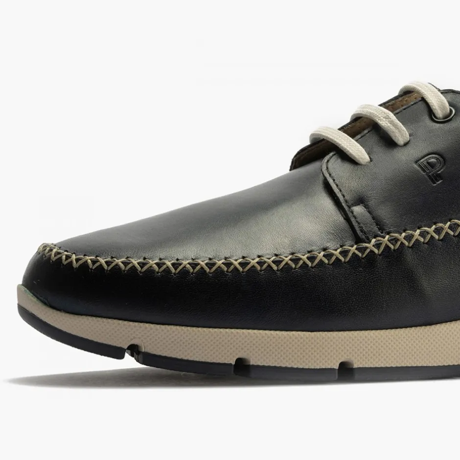 blucher_bordn_hombre__sli_2.webp Calzaro Zapatos Con Cordones | Blucher Bordón Hombre 4051 Slip en Piel con Cordones Azul Marino
