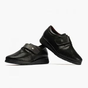 Calzaro Confort | Blucher Correa Mujer 10010 Color Negro