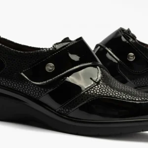 Calzaro Confort | Blucher de Velcro con Lycra 5311 color Negro para mujer