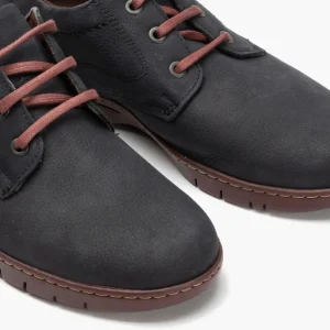 Calzaro Zapatos Con Cordones | Blucher Hombre 4962 Combinado en Nobuck Azul