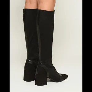 Calzaro Botas Y Botines Mujer | Bota Alta de Lycra 462J005 con Tacón Ancho.