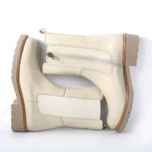 Calzaro Botas Bajas Y Botines | Bota Chelsea Elásticos 51 Crema Hielo