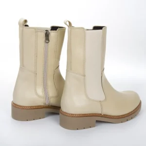 Calzaro Botas Bajas Y Botines | Bota Chelsea Elásticos 51 Crema Hielo