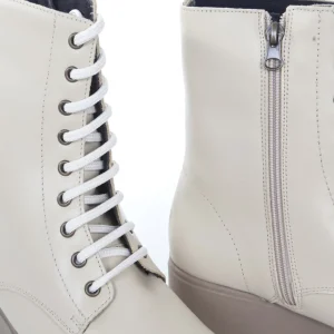 Calzaro Botas Bajas Y Botines | Bota Cordon 36 Crema Hielo