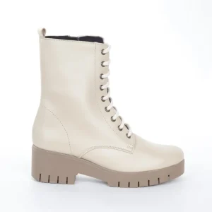 Calzaro Botas Bajas Y Botines | Bota Cordon 36 Crema Hielo