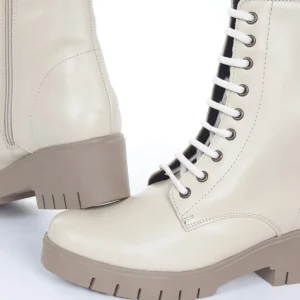 Calzaro Botas Bajas Y Botines | Bota Cordon 36 Crema Hielo