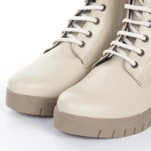 Calzaro Botas Bajas Y Botines | Bota Cordon 36 Crema Hielo