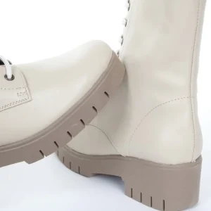 Calzaro Botas Bajas Y Botines | Bota Cordon 36 Crema Hielo