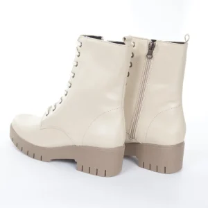 Calzaro Botas Bajas Y Botines | Bota Cordon 36 Crema Hielo