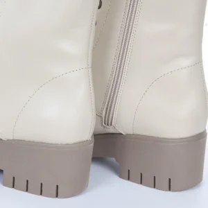 Calzaro Botas Bajas Y Botines | Bota Cordon 36 Crema Hielo