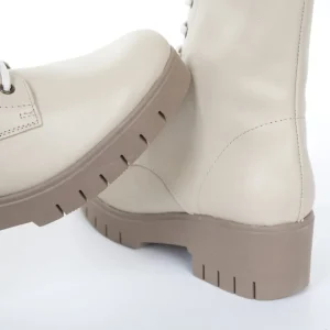 Calzaro Botas Bajas Y Botines | Bota Cordon 36 Crema Hielo