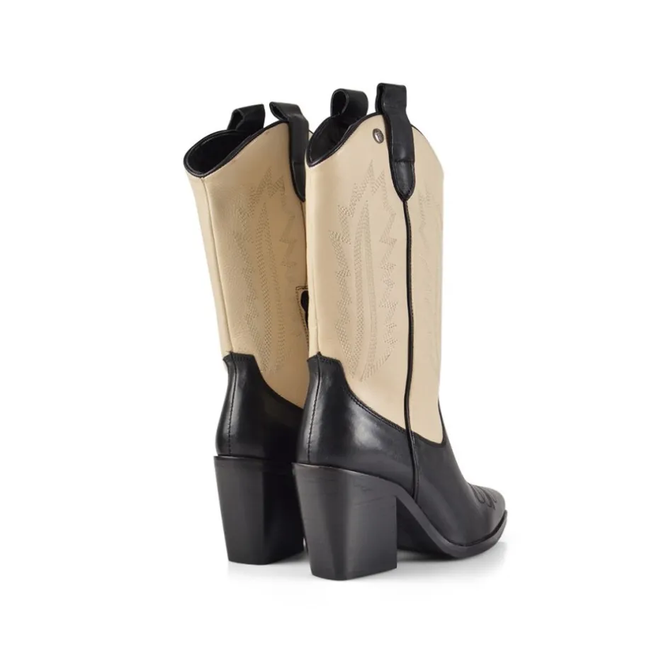 bota_cowboy__negro_beige__2.webp Calzaro Botas Cowboy | Bota Cowboy 23959 Negro Beige Piel Combinada