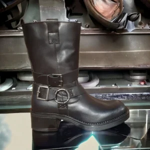 Calzaro Botas Y Botines Mujer | Botas Bajas Y Botines | Bota Motera Coralina Negro