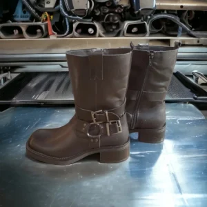 Calzaro Botas Y Botines Mujer | Botas Bajas Y Botines | Bota Motera Coralina Negro