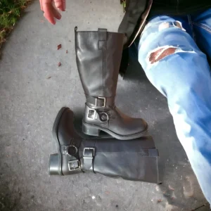 Calzaro Botas Y Botines Mujer | Botas Bajas Y Botines | Bota Motera Cristela Negro