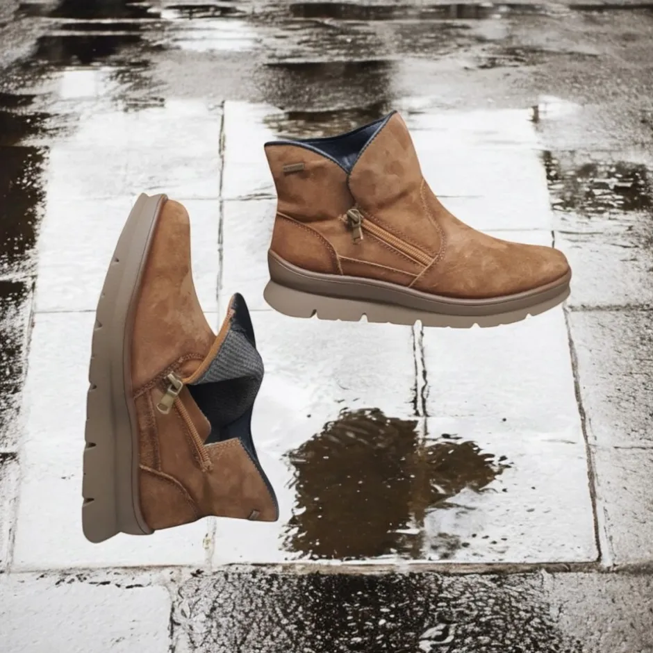bota_mujer_serraje_tabaco_5.webp Calzaro Casual | Botas Y Botines Mujer | Bota Mujer Serraje Tabaco Membrana Impermeable 9073 Water Proof