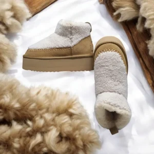 Calzaro Casual | Botas De Pelo | Bota Pelo Kis Serraje Cuero Tipo Australiano.