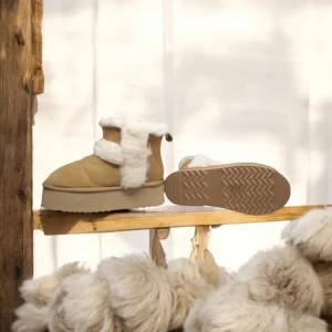 Calzaro Zuecos | Casual | Bota Pelo Rin Serraje Cuero Tipo Australiano.