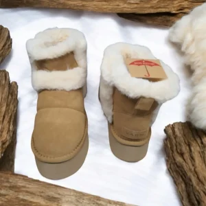 Calzaro Zuecos | Casual | Bota Pelo Rin Serraje Cuero Tipo Australiano.