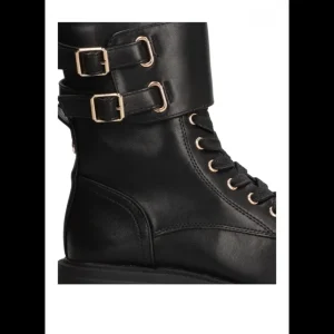 Calzaro Botas Bajas Y Botines | Botin Militar Mujer Armony Poole 11011 Negro
