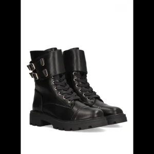 Calzaro Botas Bajas Y Botines | Botin Militar Mujer Armony Poole 11011 Negro