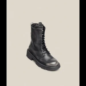 Calzaro Botas Bajas Y Botines | Botin Militar Plano Elze 003 Gris Plomo.
