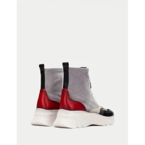 Calzaro Deportivas | Casual | Botin Sport Helsinki 243628 Negro, gris y Rojo.