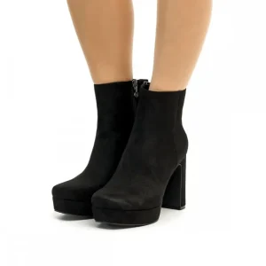 Calzaro Botas Bajas Y Botines | Botas Y Botines Mujer | Botines de Tacon Roseta 68390 Negro