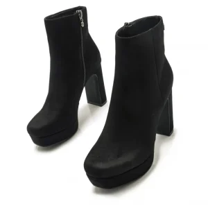 Calzaro Botas Bajas Y Botines | Botas Y Botines Mujer | Botines de Tacon Roseta 68390 Negro
