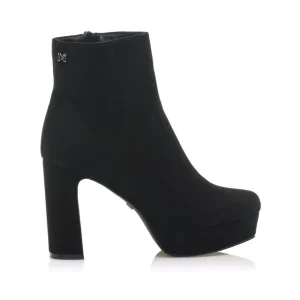 Calzaro Botas Bajas Y Botines | Botas Y Botines Mujer | Botines de Tacon Roseta 68390 Negro