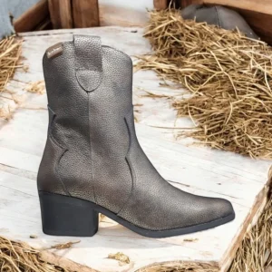 Calzaro Botas Cowboy | Botas Y Botines Mujer | Botín 4013 Bronce Metal.