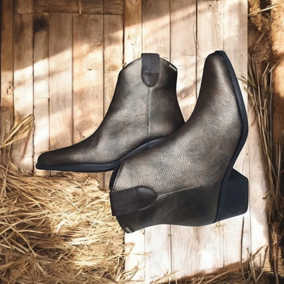 botn__napa_bronce_metal_1.webp Calzaro Botas Cowboy | Botas Y Botines Mujer | Botín 4011 Napa Bronce Metal.