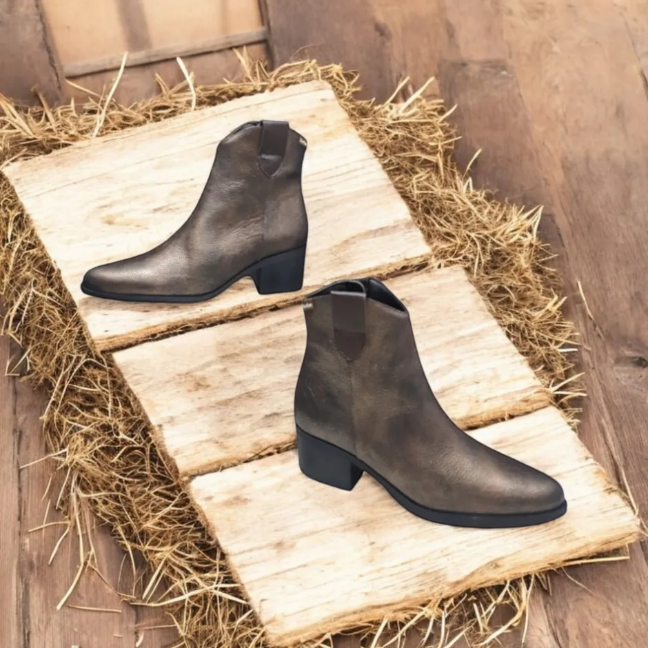 botn__napa_bronce_metal_2.webp Calzaro Botas Cowboy | Botas Y Botines Mujer | Botín 4011 Napa Bronce Metal.