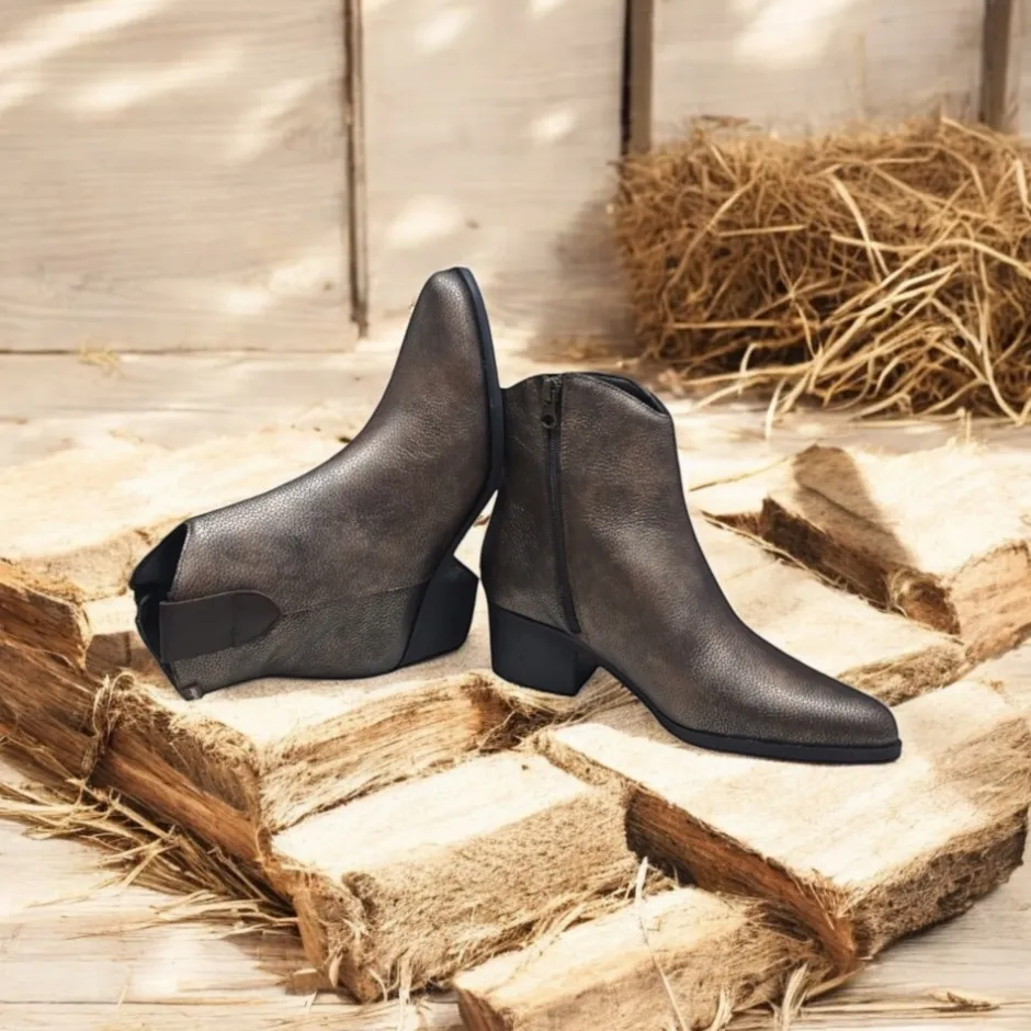 botn__napa_bronce_metal_3.webp Calzaro Botas Cowboy | Botas Y Botines Mujer | Botín 4011 Napa Bronce Metal.