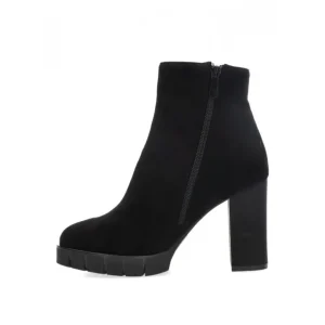 Calzaro Botas Y Botines Mujer | Botas Bajas Y Botines | Botín Arreglado Tacon Alto Liverpool 31921 Antelina Negro.