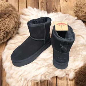 Calzaro Casual | Botas De Pelo | Botín Corto Pelo Mores Serraje Negro Tipo Australiano.