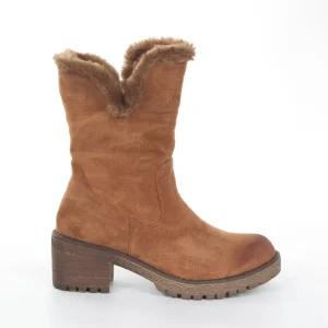 Calzaro Botas De Pelo | Botín Cremallera 2217 Cuero