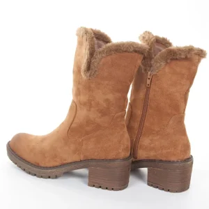 Calzaro Botas De Pelo | Botín Cremallera 2217 Cuero